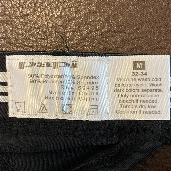 Vintage Papi Black Thong - Picture 3 of 3